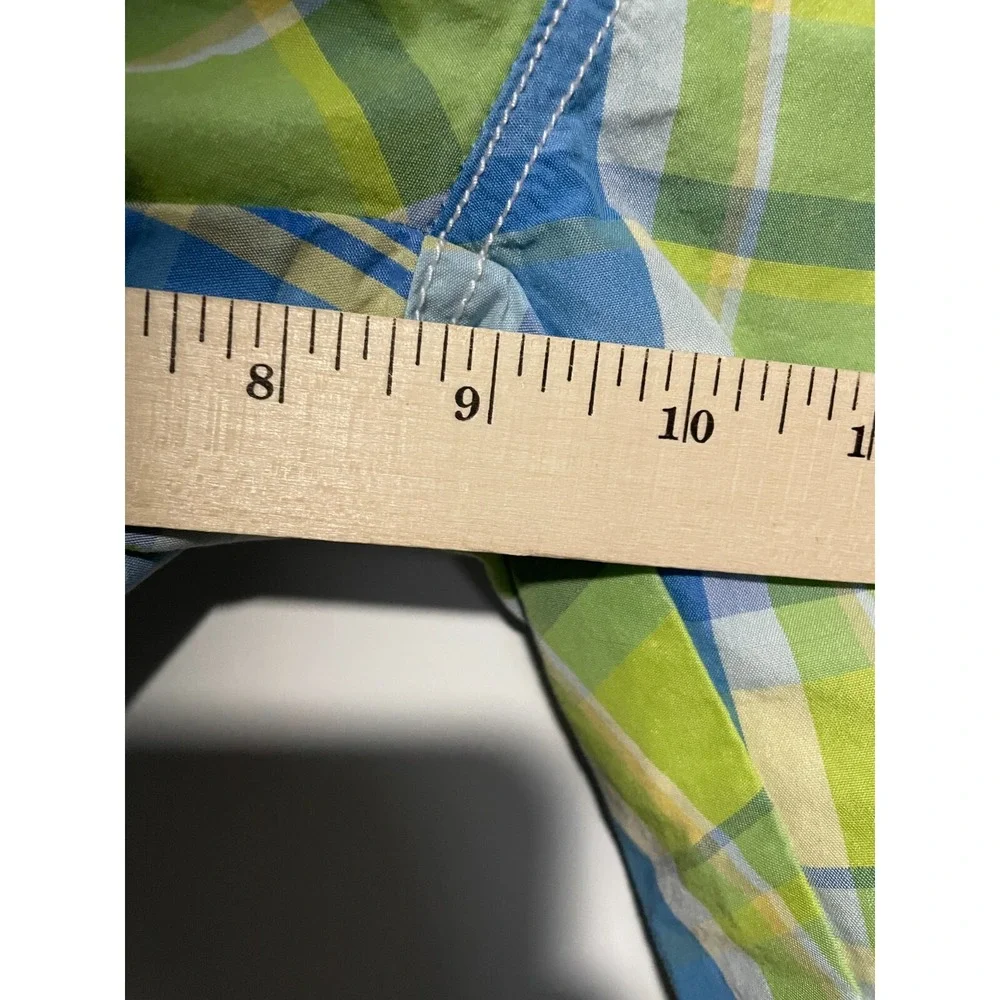 Vineyard Vines Board Shorts Mens 40 Blue Green Plaid Cargo Swim Trunks Beach